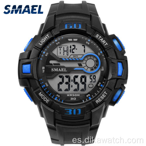 Reloj deportivo SMAEL para hombre Relojes de pulsera electrónicos LED